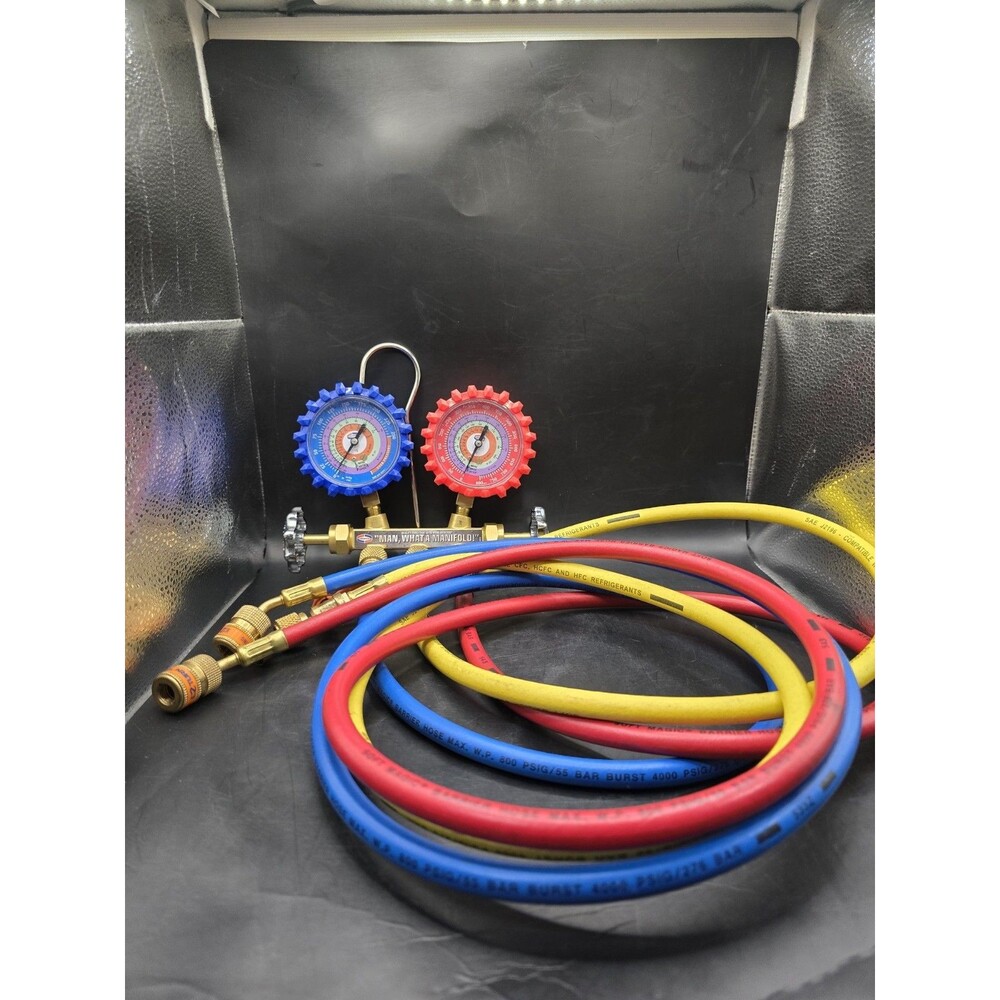 Uniweld QS4L5HEZ 2 Valve Brass Manifold Qs4l3hez (R-410a/R-22/R-404a) Psi/ F Uni